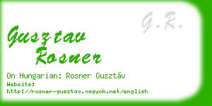 gusztav rosner business card