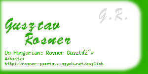 gusztav rosner business card